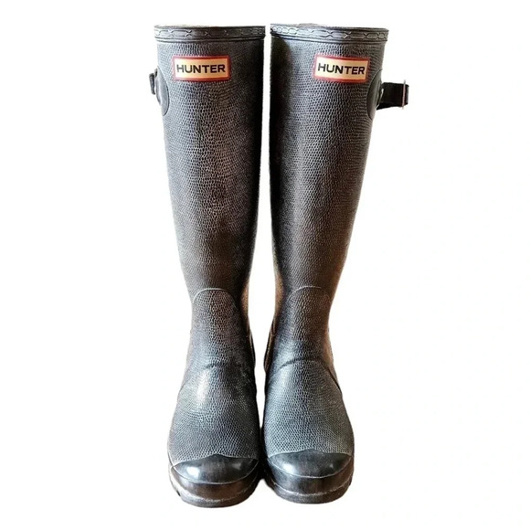 Hunter Waterproof Tall Black Boots Size US 6. - Picture 1 of 6